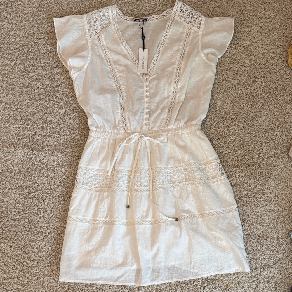 Heartloom White Lace Trim Dress